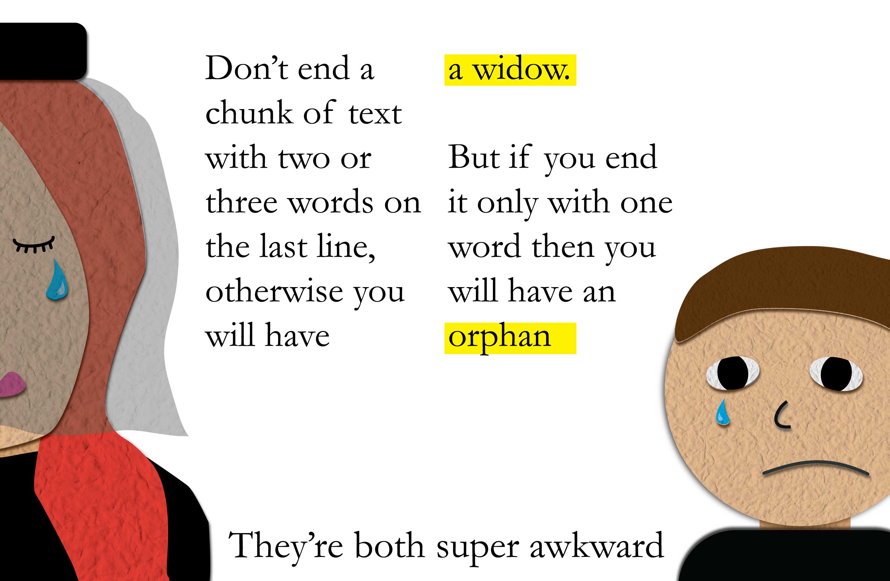 microsoft word widows and orphans
