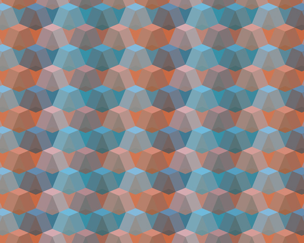 blue and orange geometric design